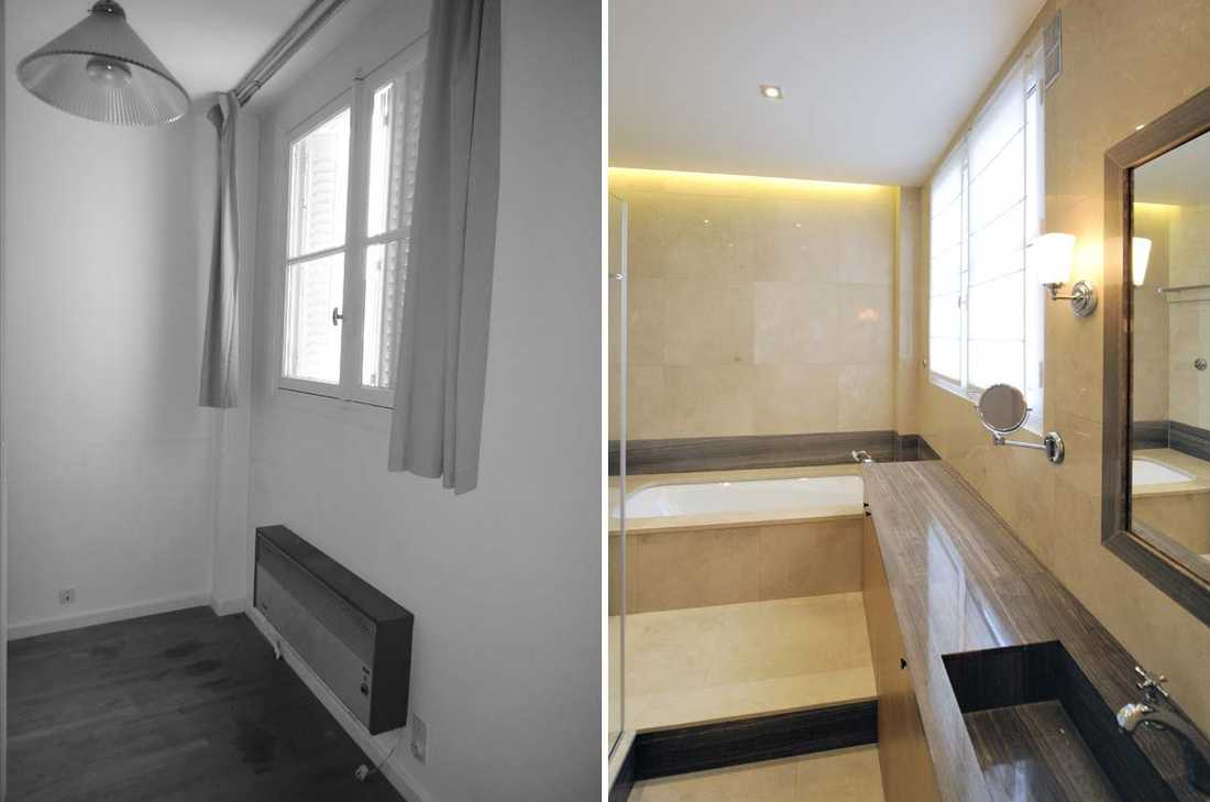 Photo Avant - Après d’architecture d’intérieur dans un appartement de trois pièces à Toulon
