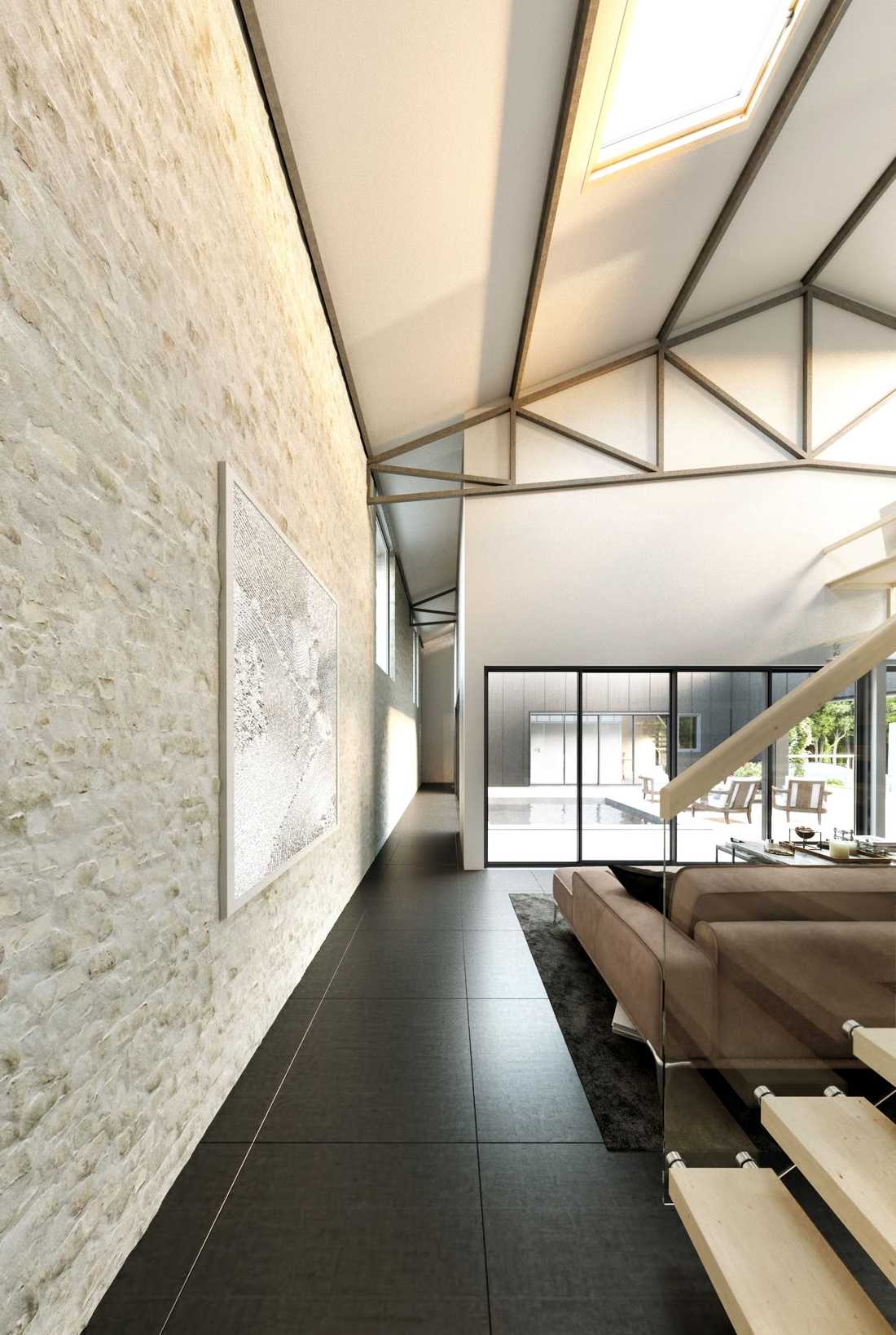 Rehabilitation of an industrial building into a house by an architect in Var