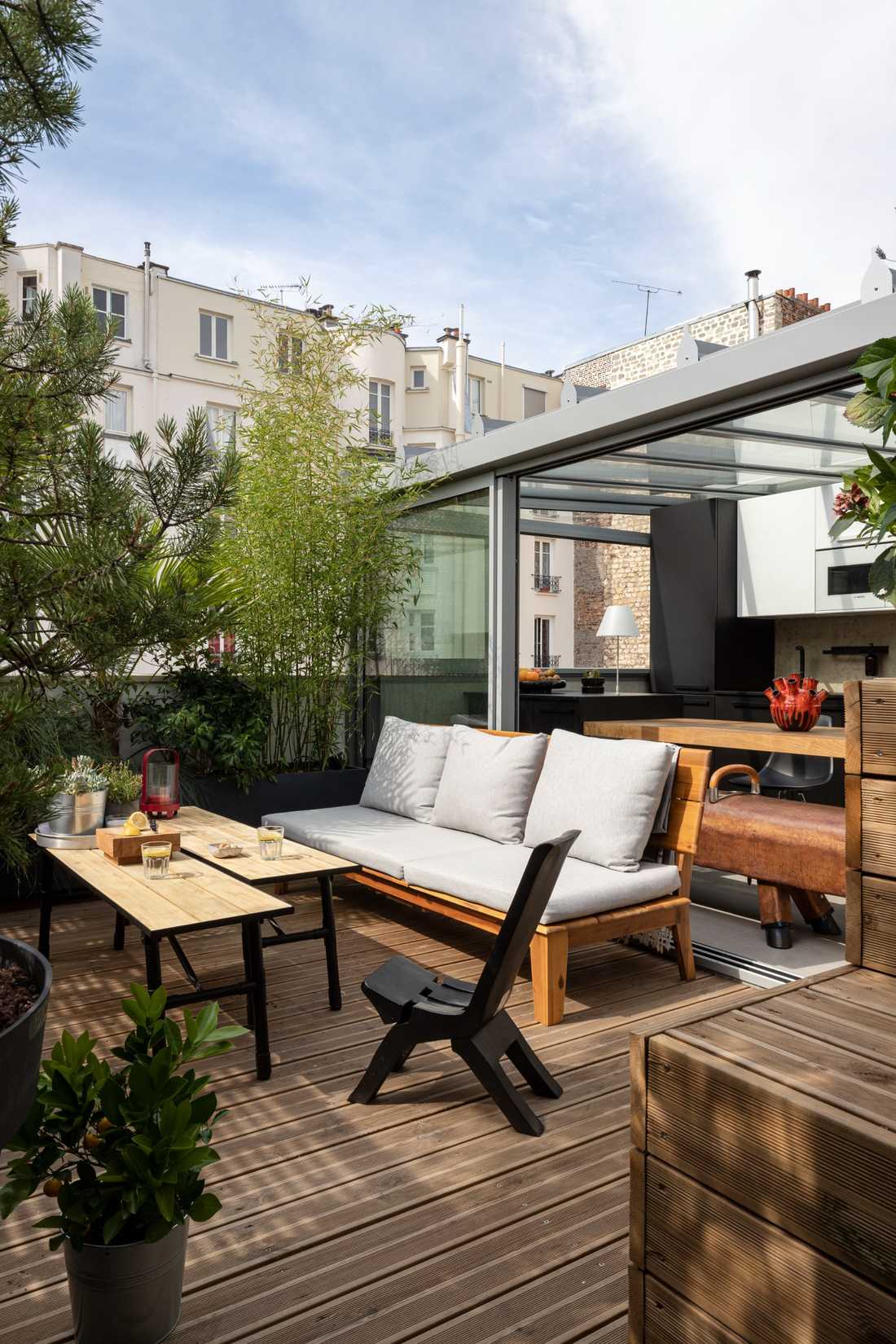 Toit-terrasse amenagé par un architecte d'interieur à Toulon