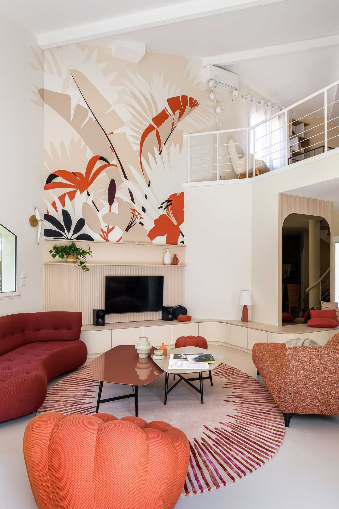 Aménagement du salon d'une maison acheté en VEFA à Toulon