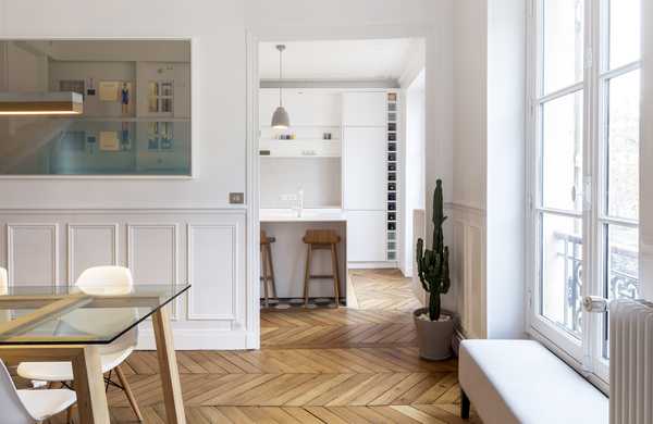 Rénovation intérieure d’un appartement haussmannien de 100m2 par un architecte d'intérieur à Toulon