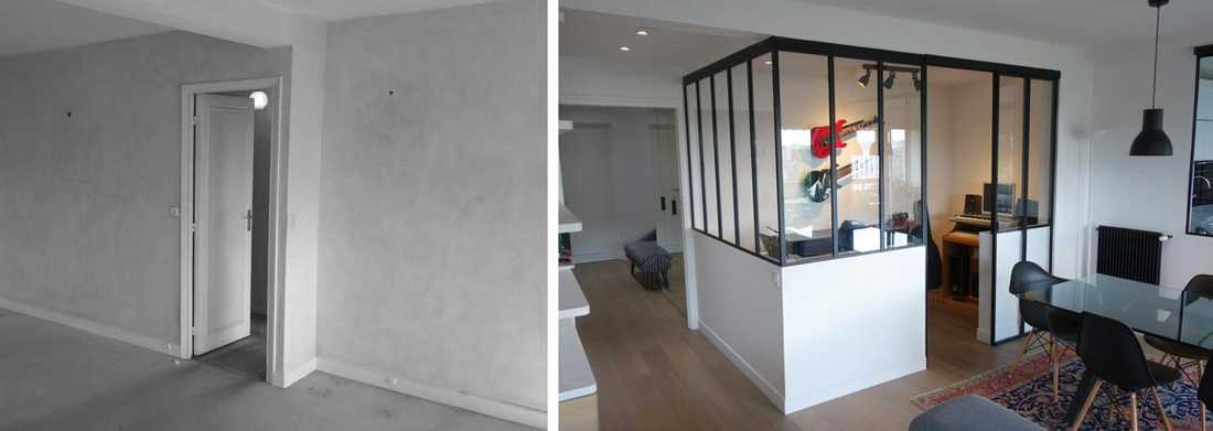 Réalisation d'un bureau séparé à domicile par un architecte à Toulon