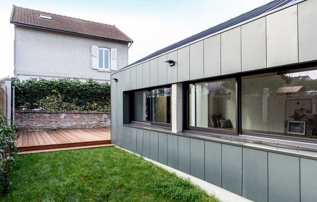 Extension d'une maison de ville conçu par architecte dans le Var