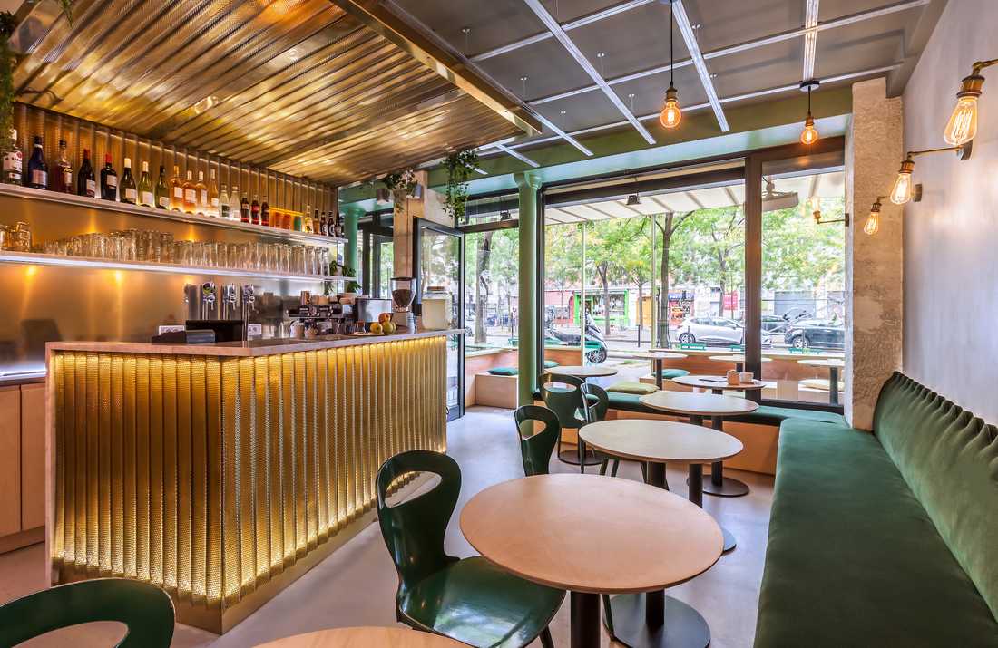 Restaurant style bistrot de quartier aménagé par un architecte à Toulon