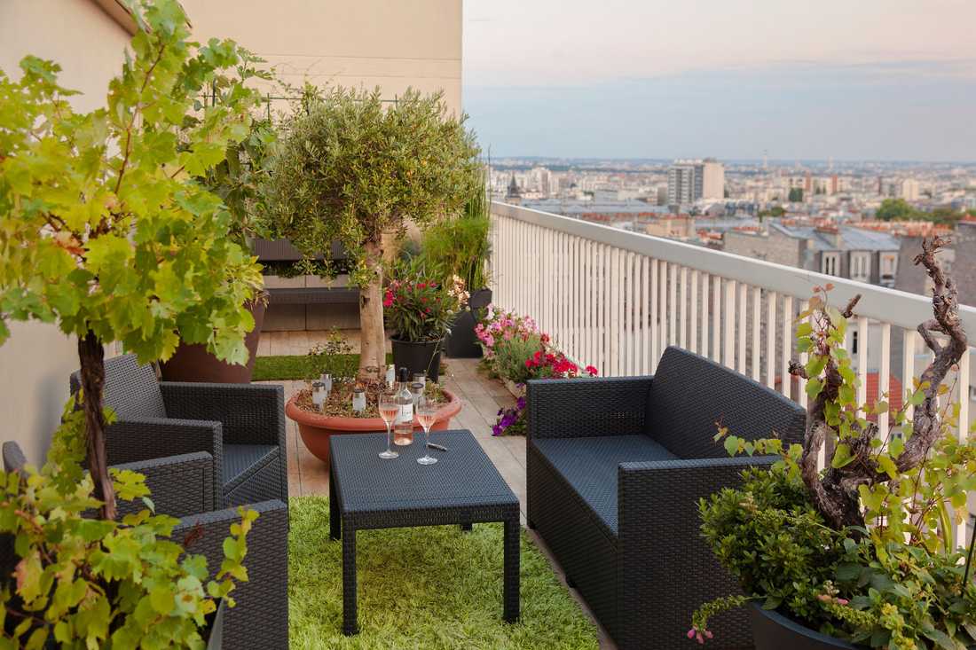 Terrasse amenagée par un architecte à Toulon